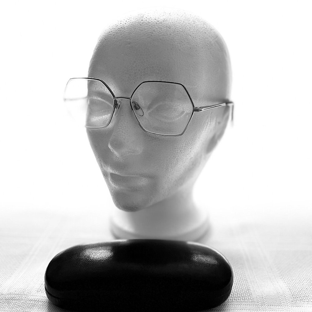 Never worn - Liberty of London silver octagonal eyeglasses reading glasses frame
